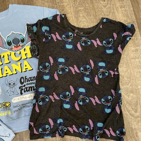 Disney Stitch Lot Bundle Girls Size Medium 3pc Lilo And Stitch Tops - Picture 4 of 16
